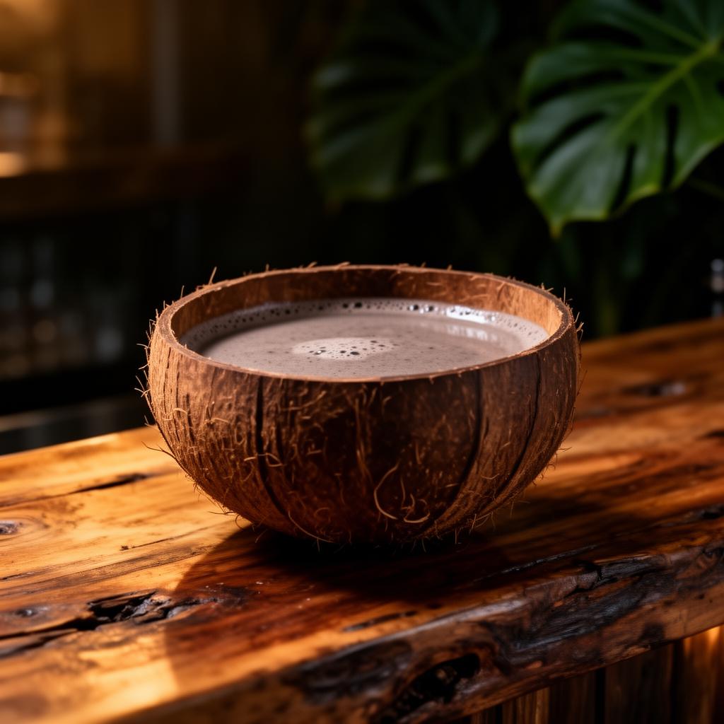 Traditional kava served in a coconut shell bilo